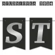baner flagi studniowka 2024 czarno srebrny diy 2 5 m