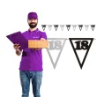 baner flagi urodziny 18 czarno srebrny 3 6 m
