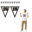 baner flagi urodziny 18 czarny 3 6 m