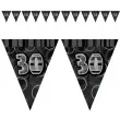 baner flagi urodziny 30 glitz black czarny 3 6 m