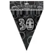 baner flagi urodziny 30 glitz black czarny 3 6 m