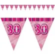 baner flagi urodziny 30 glitz pink rozowy 3 6 m