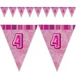 baner flagi urodziny 4 glitz pink rozowy 2 7 m
