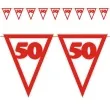 baner flagi urodziny 50 czerwony 3 6 m