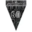 baner flagi urodziny 60 glitz black czarny 3 6 m