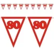 baner flagi urodziny 80 czerwony 3 6 m