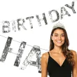 baner girlanda happy birthday dekoracja na urodziny srebrny partydeco 2 2 m
