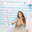 baner girlanda papierowa baby boy mis dekoracja na baby shower chlopca gender reveal 2 m