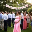 baner girlanda papierowa bobo girl dziewczynka dekoracja do powieszenia na baby shower 2 m
