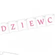 baner girlanda papierowa bobo girl dziewczynka dekoracja do powieszenia na baby shower 2 m