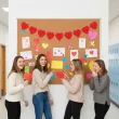 baner girlanda serca serduszka walentynki czerwone