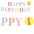 baner happy birthday cyfra 1 pastelowy mix unique 182 cm