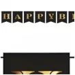 baner happy birthday czarny zloty godan 2 5 m