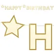 baner happy birthday gwiazdki glamour zloty partydeco 2 2 m