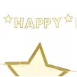 baner happy birthday gwiazdki glamour zloty partydeco 2 2 m