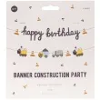 baner happy birthday pojazdy budowlane partydeco 200cm diy