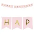 baner happy birthday rozowy jasny partydeco 175 cm