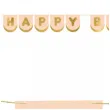 baner happy birthday rozowy jasny zloty partydeco 1 5 m