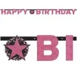 baner happy birthday sparkling celebration pink amscan 213 cm