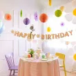 baner happy birthday stokrotki rozowy partydeco 2 m