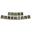 baner happy halloween czarno zloty partypal 250cm