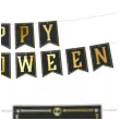baner happy halloween czarno zloty partypal 250cm