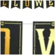 baner happy halloween czarno zloty partypal 250cm