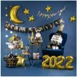 baner happy new year czarny partypal 250 cm