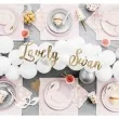 baner lovely swan partydeco zloty 64 cm