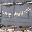 baner merry christmas drewniany partydeco 87 cm