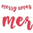 baner merry xmas czerwony partydeco 120 cm