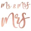 baner mr mrs rozowe zloto partydeco 68 cm