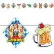 baner oktoberfest bawarka z kuflami piwa 2 0 m