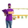 baner papierowy minionki happy birthday procos 200 cm