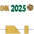 baner szampanski nowy rok 2025 zloto zielony 2 3 m