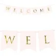 baner welcome partydeco rozowy jasny 95 cm