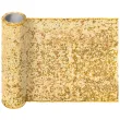 bieznik dekoracja na stol cekinowy siateczkowy zloty partydeco 500 x 30 cm