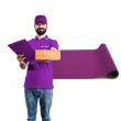 bieznik perforowany 3w1 purpurowy tamipol 480 x 40 cm