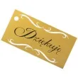 bileciki dziekuje ornament zlote 6x3 cm 10 szt