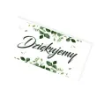 bileciki dziekujemy listki biale 6x3 cm 10 szt