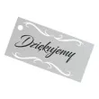 bileciki dziekujemy ornament srebrne 6x3 cm 10 szt