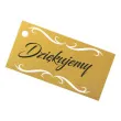 bileciki dziekujemy ornament zlote 6x3 cm 10 szt