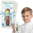 bileciki merci personalizowane podziekowania dla gosci komunia swieta chlopiec w albie x6