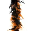 boa deluxe czarno pomaranczowy funnyfashion 200 cm 45 g