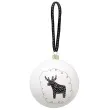 bombka black and white renifer biala 7 5cm arpex
