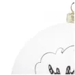 bombka black and white renifer biala 7 5cm arpex