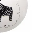bombka black and white renifer biala 7 5cm arpex