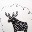 bombka black and white renifer biala 7 5cm arpex