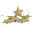 bombki brokatowe gwiazdki zlote arpex 6 szt