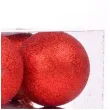 bombki czerwony brokat 6 cm arpex 8 szt